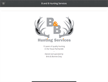 Tablet Screenshot of bbhuntingservices.com